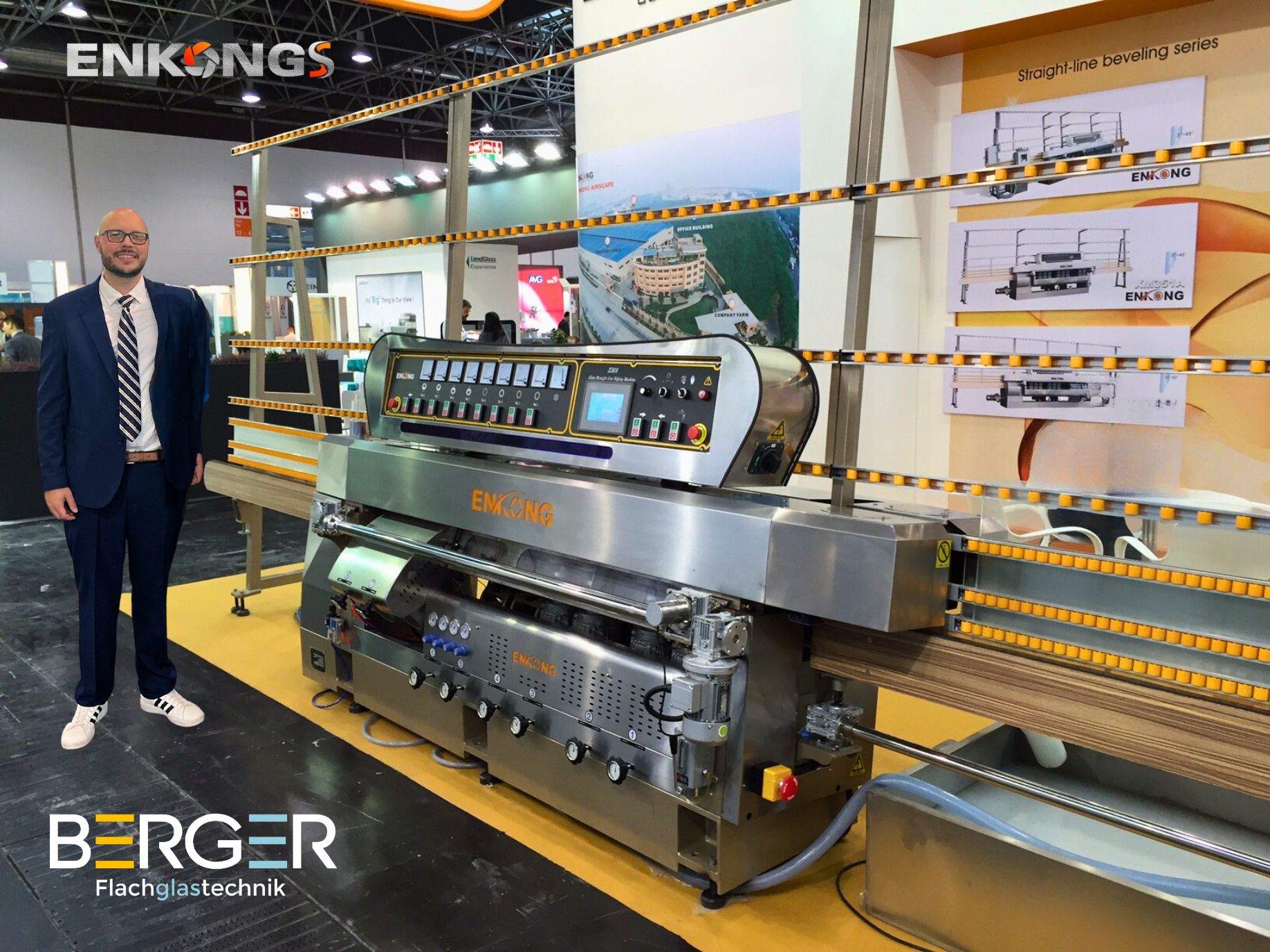 BERGER Flachglastechnik übernimmt den Vertrieb von Enkong Glasbearbeitungsmaschinen in Deutschland & Österreich